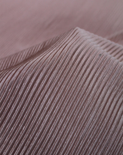 LIGHT PINK POLYESTER PLEATED FABRIC