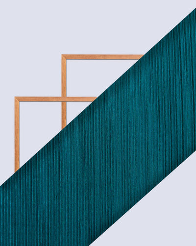 AQUA BLUE POLYESTER PLEATED FABRIC