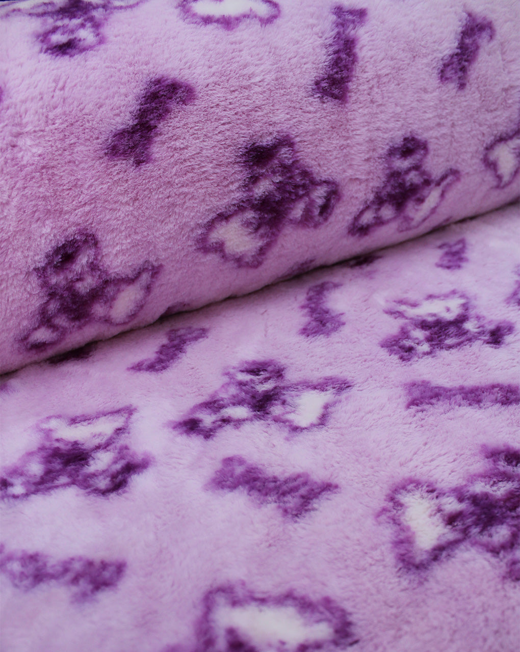 LIGHT PINK & PURPLE ARTIFICIAL FUR FABRIC