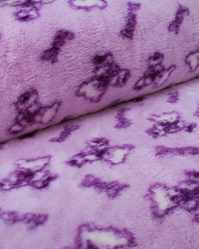 LIGHT PINK & PURPLE ARTIFICIAL FUR FABRIC