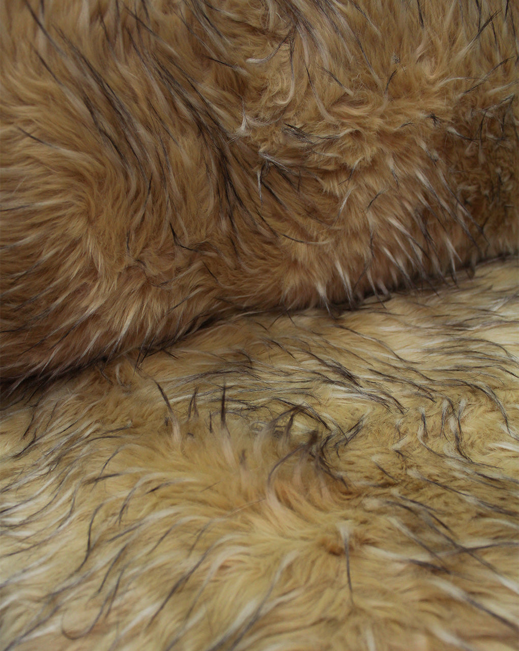 BROWN ARTIFICIAL FUR FABRIC