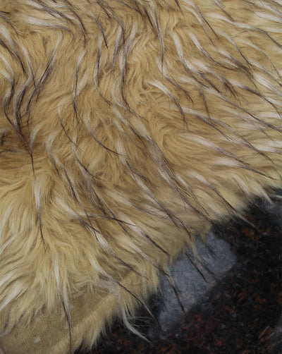 BROWN ARTIFICIAL FUR FABRIC