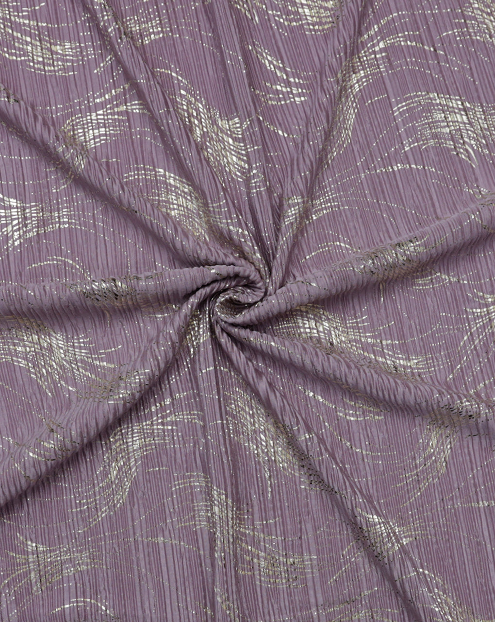 POLYESTER SATIN PLEATED FOIL PRINT FABRIC ( WIDTH 58 INCHES )