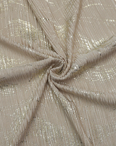 POLYESTER SATIN PLEATED FOIL PRINT FABRIC ( WIDTH 58 INCHES )