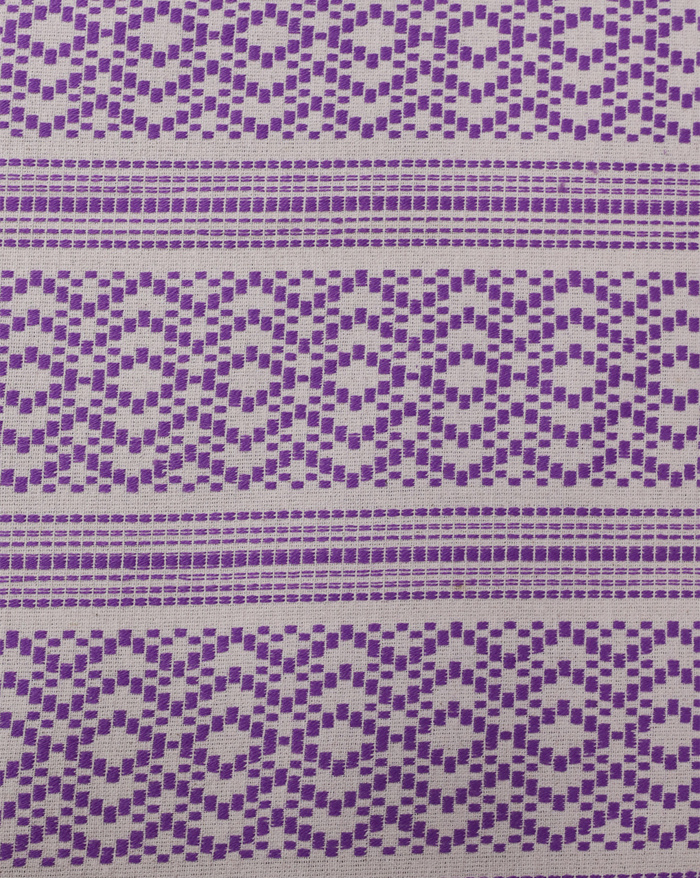 WHITE & PURPLE COTTON ACRYLIC JACQUARD FABRIC