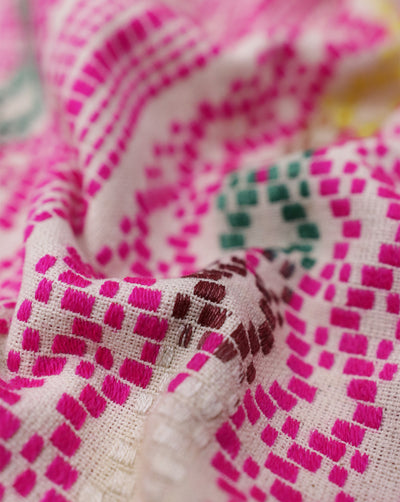 MULTICOLOR COTTON ACRYLIC JACQUARD FABRIC