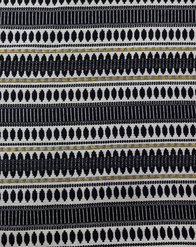 BLACK & WHITE COTTON ACRYLIC JACQUARD FABRIC WITH LUREX