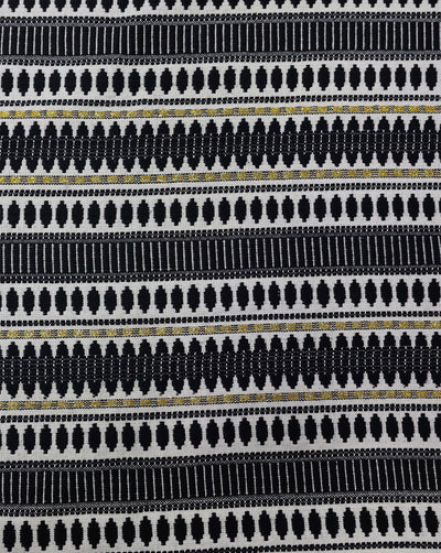 BLACK & WHITE COTTON ACRYLIC JACQUARD FABRIC WITH LUREX