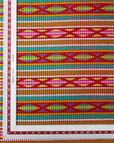 MULTICOLOR ABSTRACT DESIGN ACRYLIC JACQUARD FABRIC