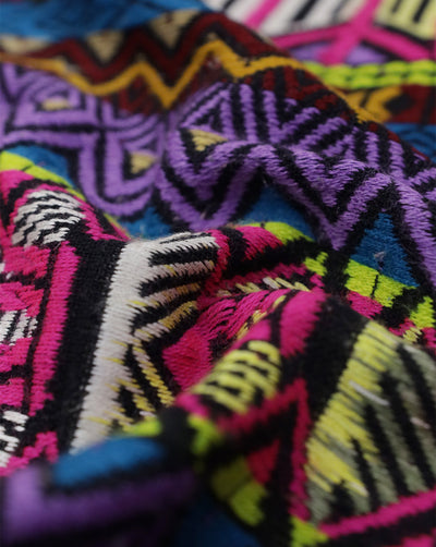 MULTICOLOR ABSTRACT DESIGN COTTON ACRYLIC JACQUARD FABRIC