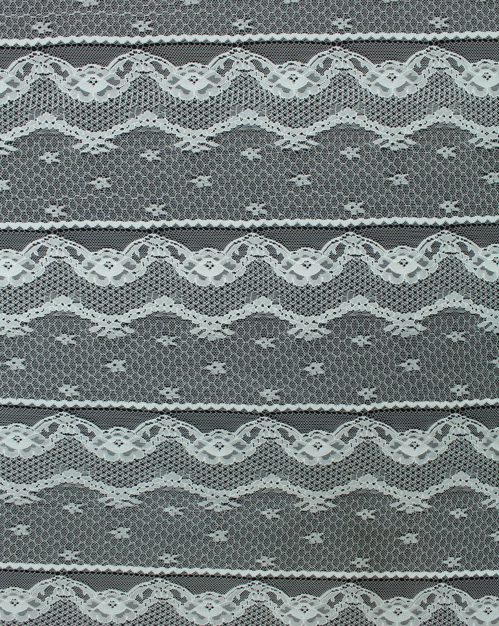 Polyester Stripe Design Lace Cut Work Fabric (RFD)