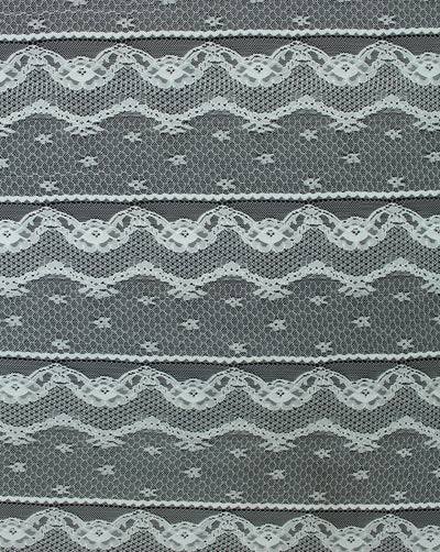 Polyester Stripe Design Lace Cut Work Fabric (RFD)
