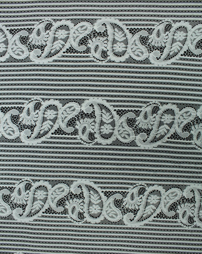 Polyester Paisley Design Lace Cut Work Fabric (RFD)