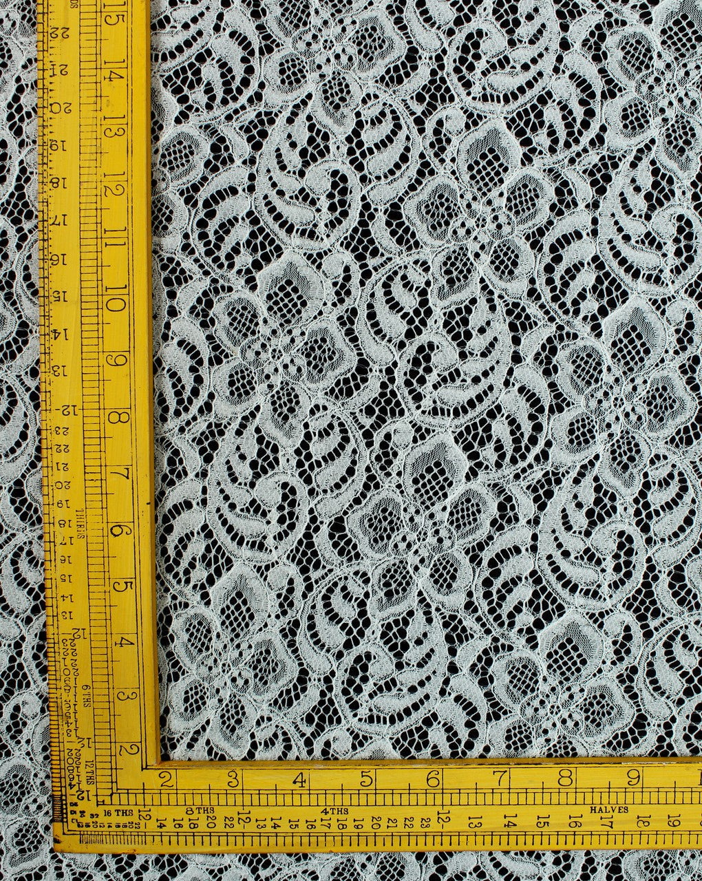 Polyester Floral Design 4 Lace Cut Work Fabric (RFD)