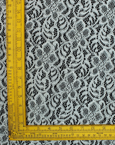 Polyester Floral Design 4 Lace Cut Work Fabric (RFD)