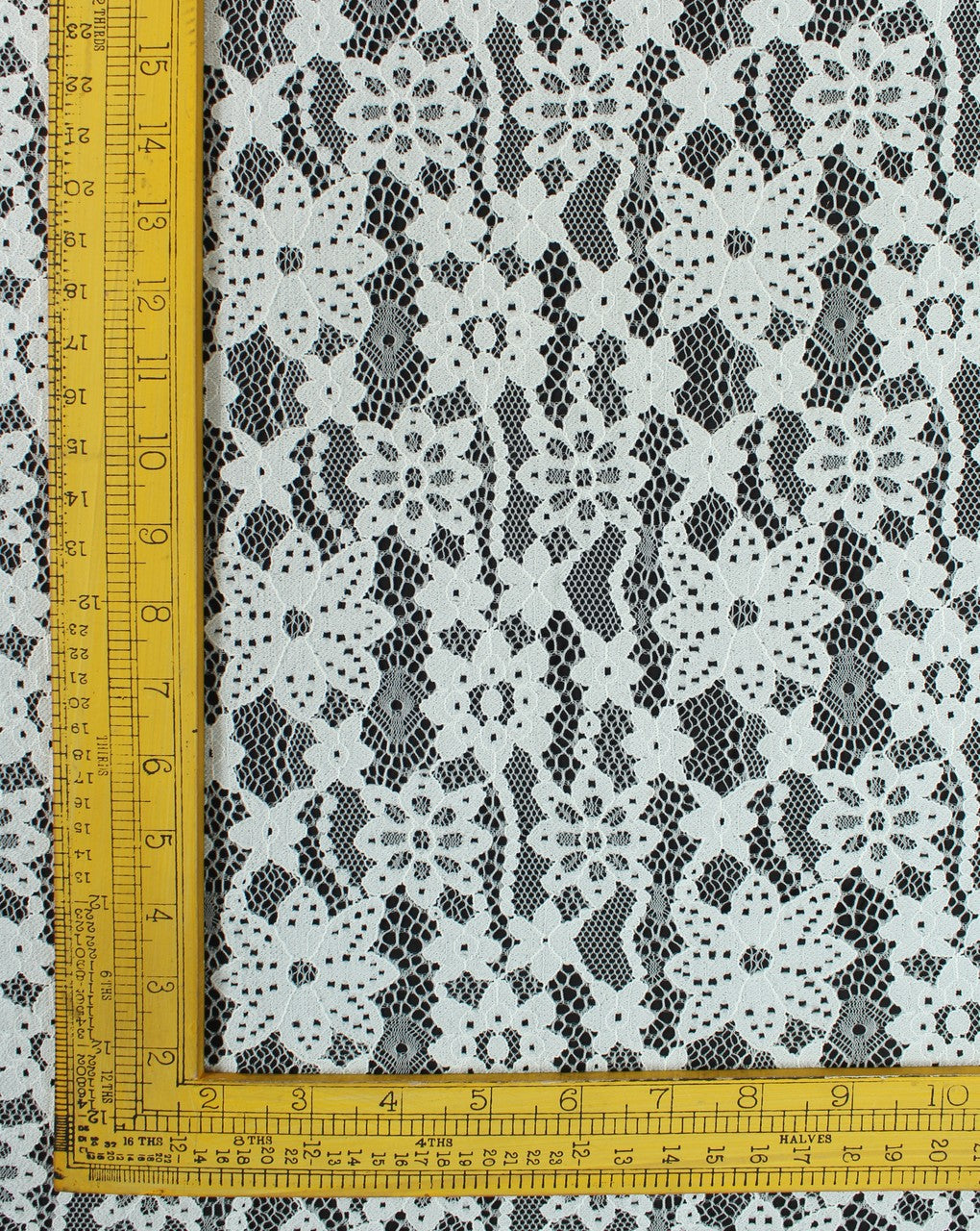 Polyester Floral Design 5 Lace Cut Work Fabric (RFD)