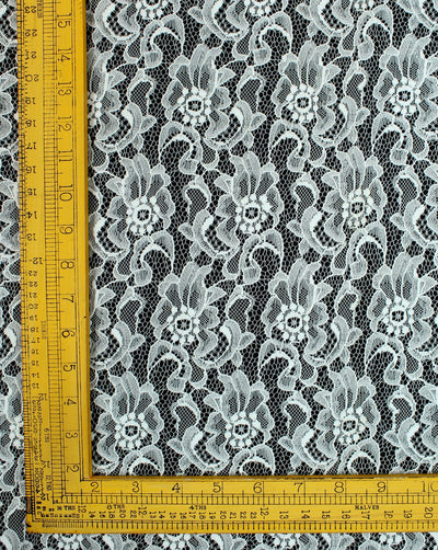 Polyester Floral Design 9 Lace Cut Work Fabric (RFD)