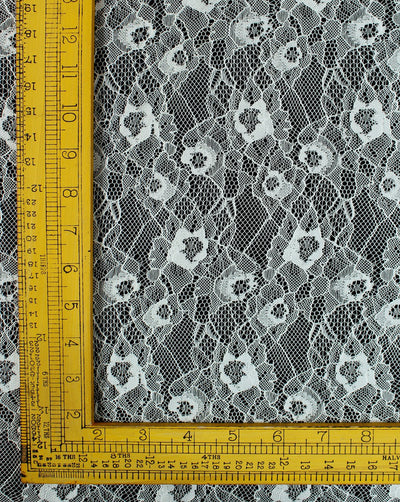 Polyester Abstract Design 3 Lace Cut Work Fabric (RFD)