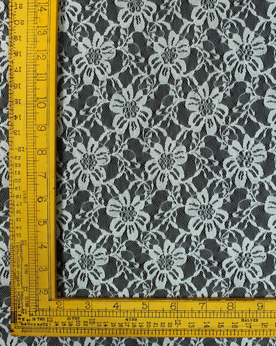 Polyester Floral Design 12 Lace Cut Work Fabric (RFD)