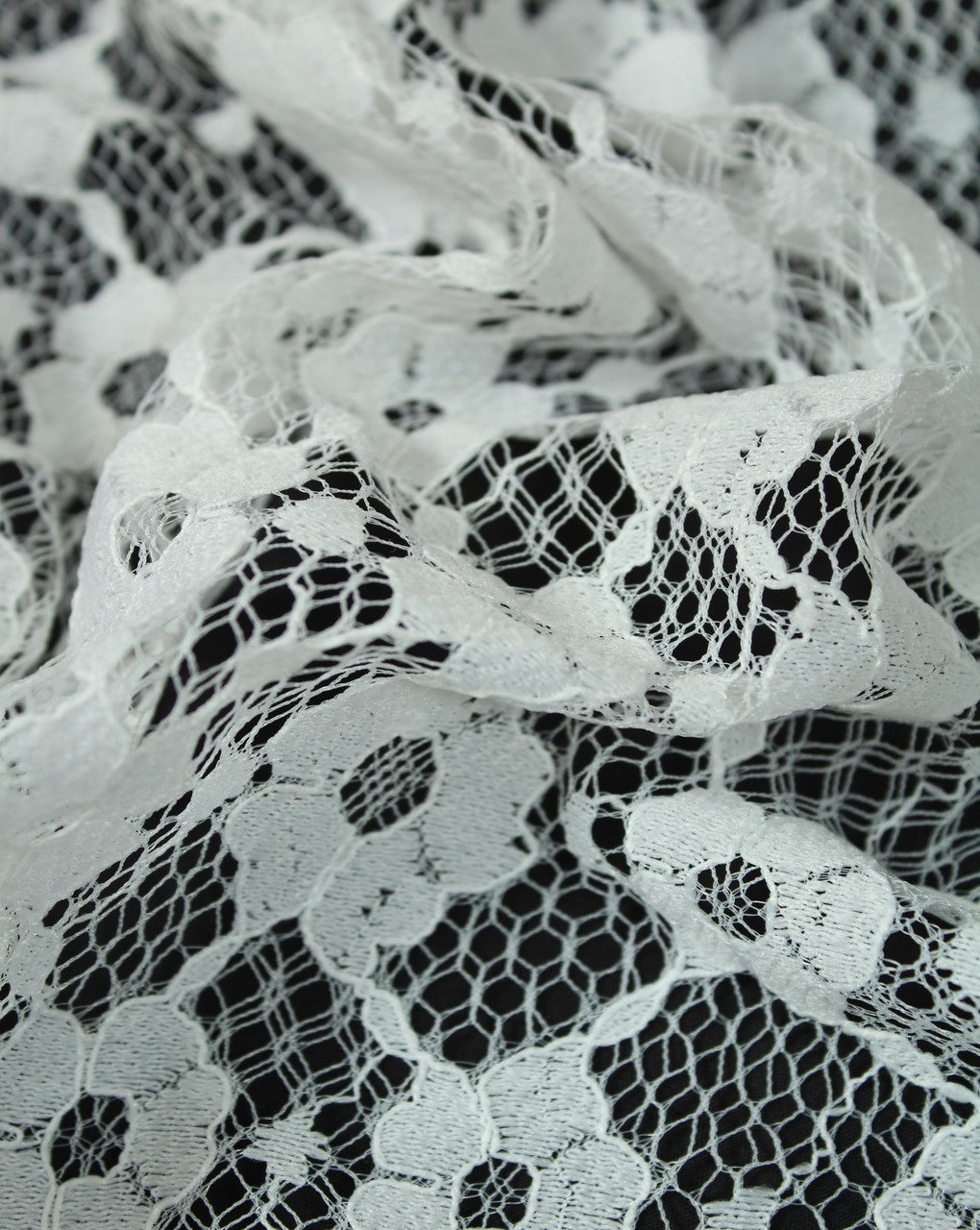 Polyester Floral Design 13 Lace Cut Work Fabric (RFD)