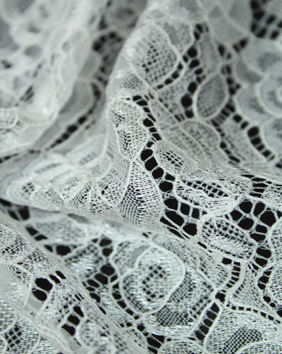 Polyester Floral Design 19 Lace Cut Work Fabric (RFD)