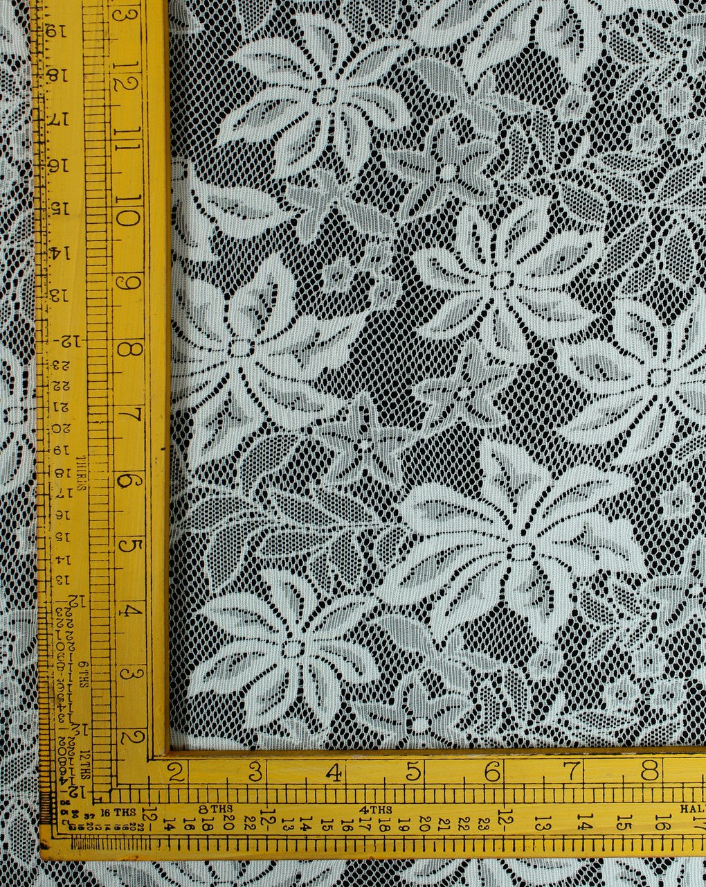 Polyester Floral Design 20 Lace Cut Work Fabric (RFD)