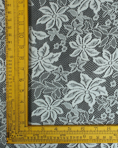 Polyester Floral Design 20 Lace Cut Work Fabric (RFD)