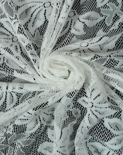 Polyester Floral Design 20 Lace Cut Work Fabric (RFD)