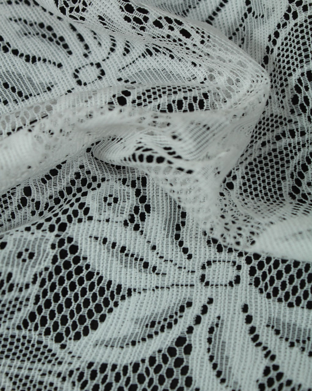 Polyester Floral Design 20 Lace Cut Work Fabric (RFD)