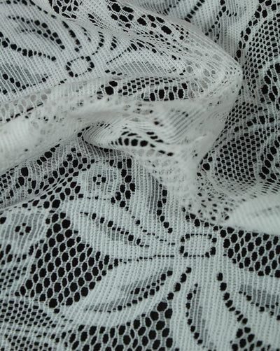Polyester Floral Design 20 Lace Cut Work Fabric (RFD)