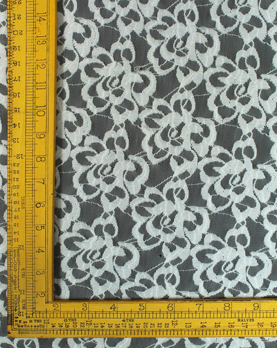 Polyester Floral Design 22 Lace Cut Work Fabric (RFD)