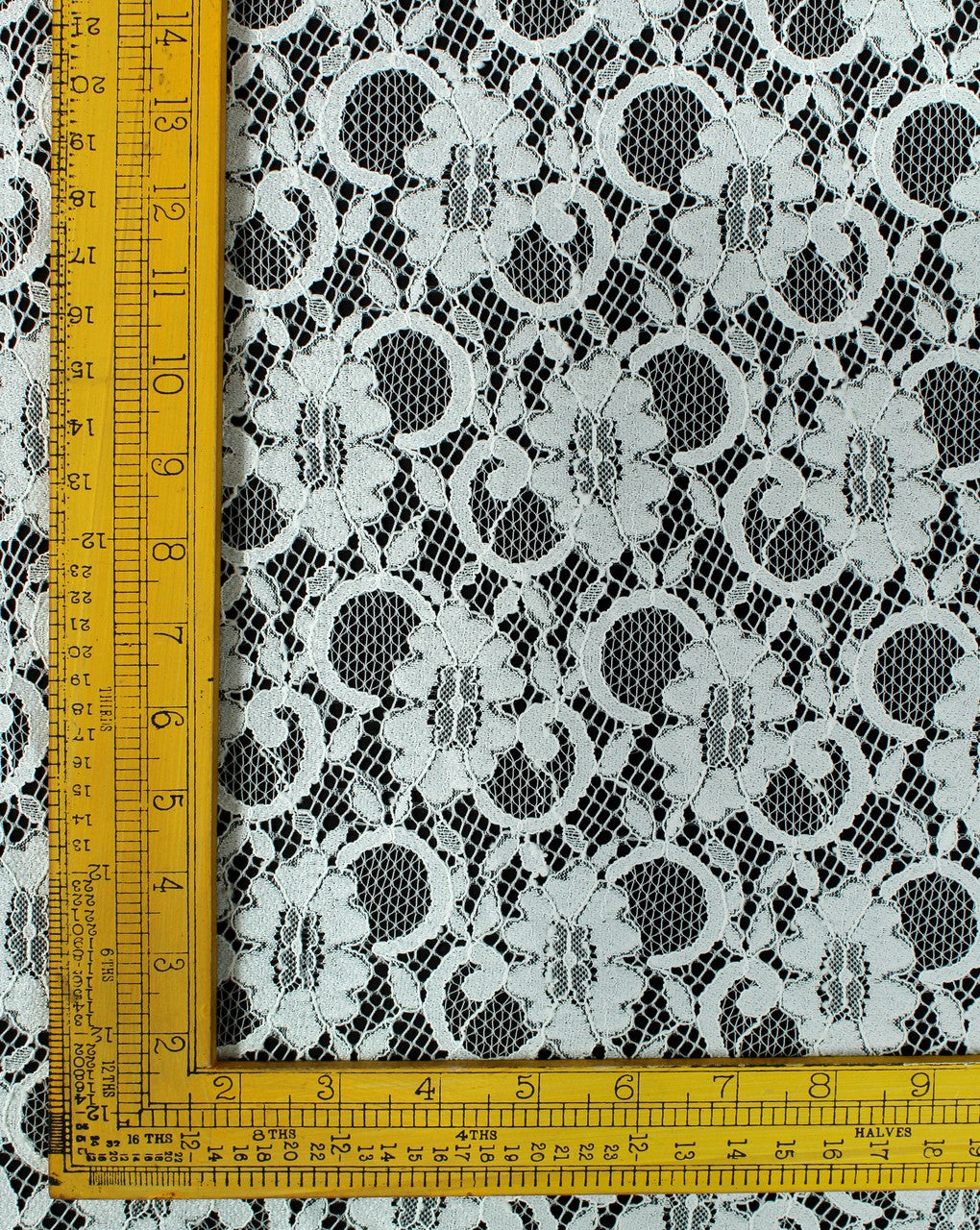 Polyester Floral Design 23 Lace Cut Work Fabric (RFD)