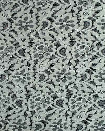 Greige Cotton Floral Design 3 Lace Cut Work Fabric