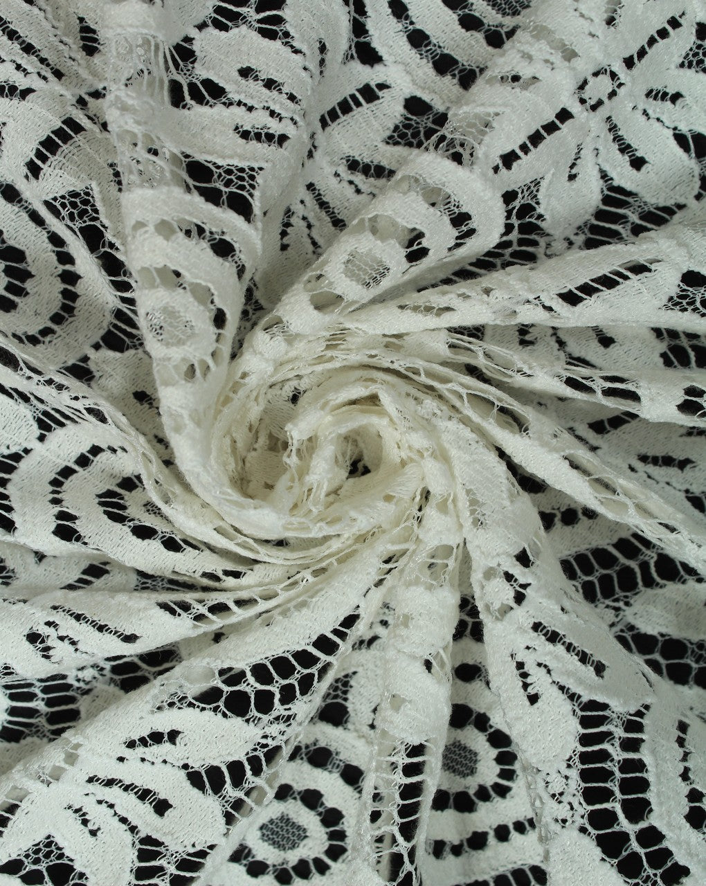 Polyester Rangoli Design Lace Cut Work Fabric (RFD)