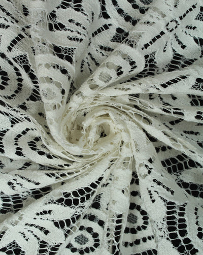 Polyester Rangoli Design Lace Cut Work Fabric (RFD)