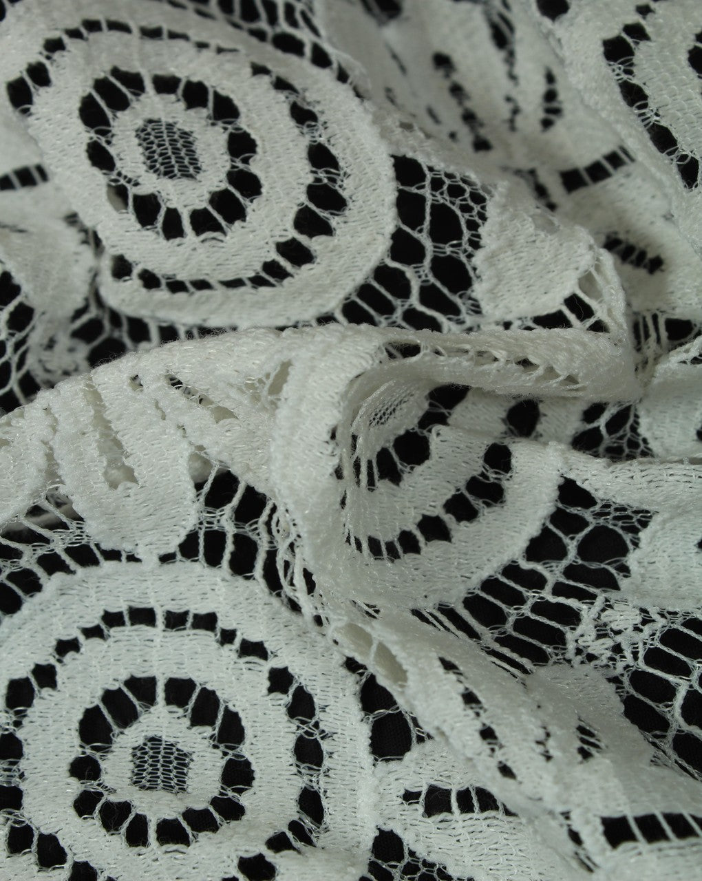 Polyester Rangoli Design Lace Cut Work Fabric (RFD)