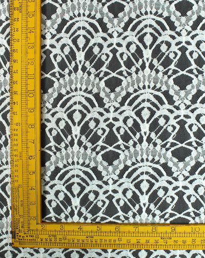 Polyester Abstract Design 5 Lace Cut Work Fabric (RFD)