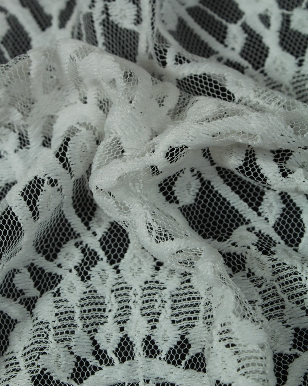 Polyester Abstract Design 5 Lace Cut Work Fabric (RFD)