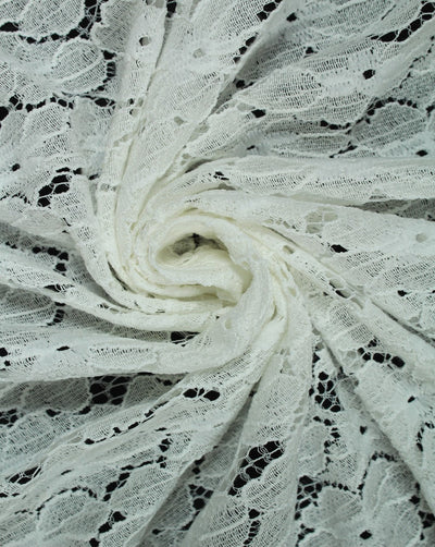Polyester Floral Design 25 Lace Cut Work Fabric (RFD)