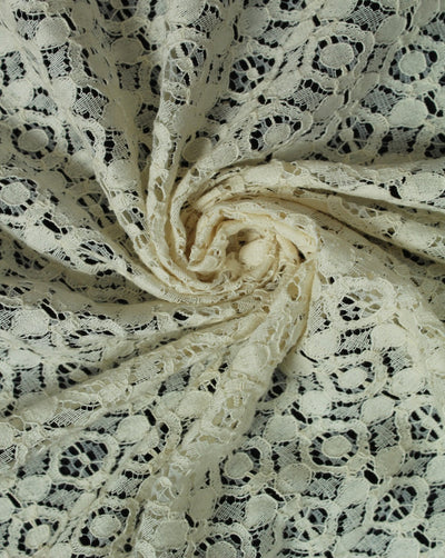 Polyester Geometric Design Lace Cut Work Fabric (RFD)