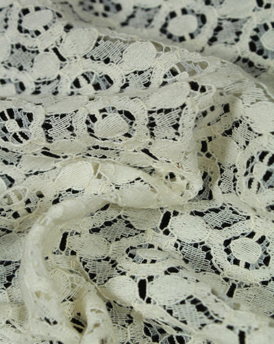Polyester Geometric Design Lace Cut Work Fabric (RFD)