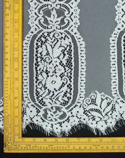 Polyester Abstract Design 7 Lace Cut Work Fabric (RFD)