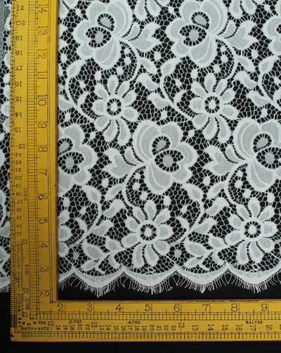 Polyester Floral Design 29 Lace Cut Work Fabric (RFD)