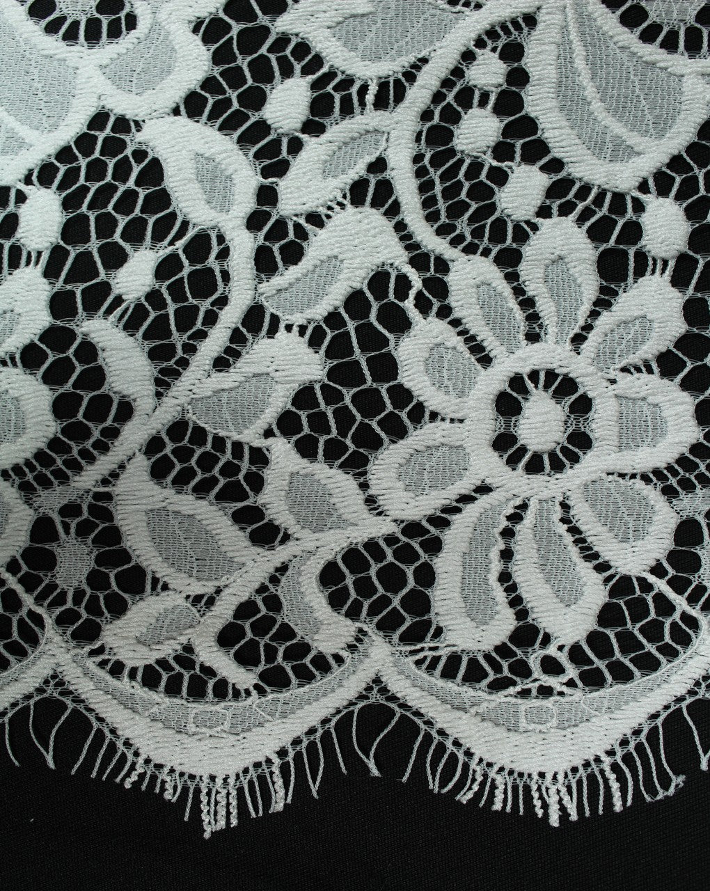 Polyester Floral Design 29 Lace Cut Work Fabric (RFD)