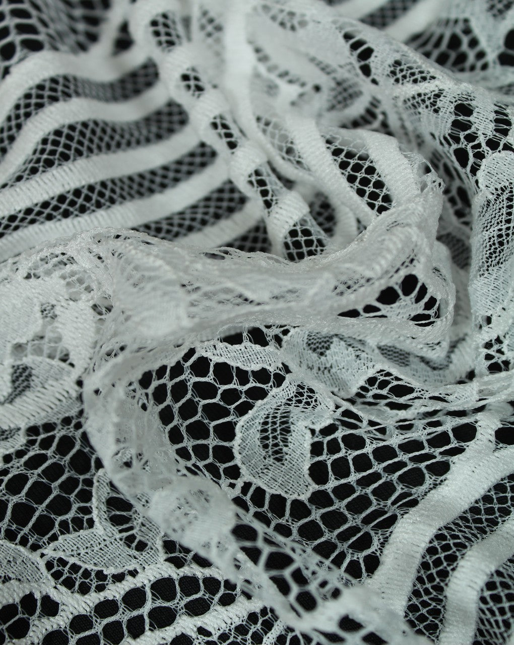 Polyester Floral Design 30 Lace Cut Work Fabric (RFD)