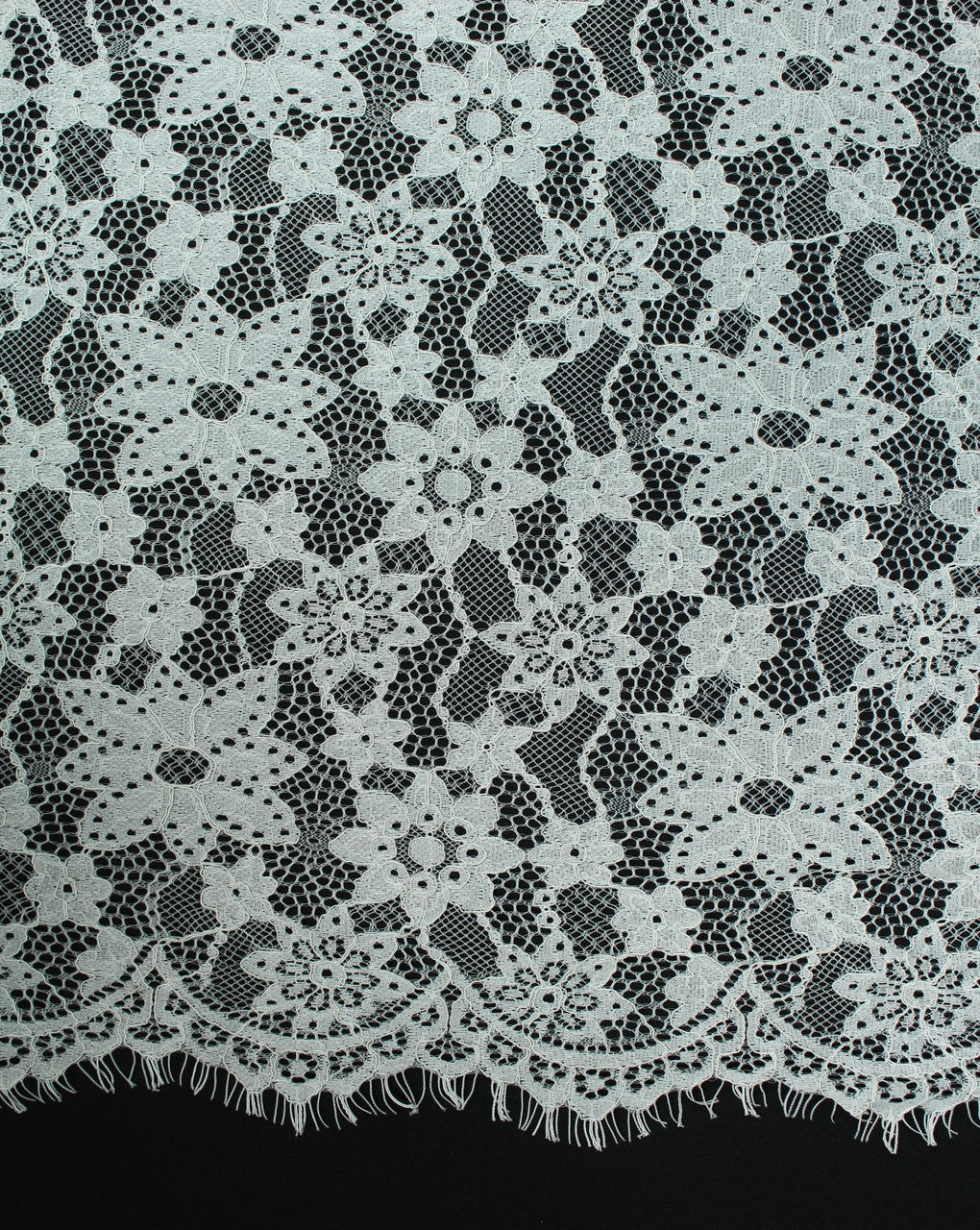 Polyester Floral Design 32 Lace Cut Work Fabric (RFD)