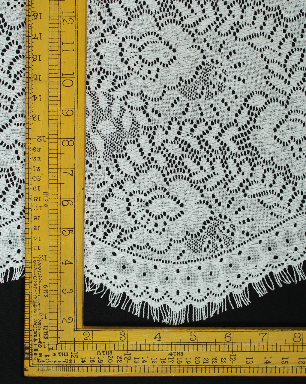 Polyester Floral Design 33 Lace Cut Work Fabric (RFD)