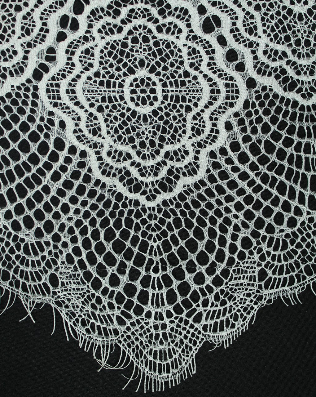 Polyester Abstract Design 11 Lace Cut Work Fabric (RFD)