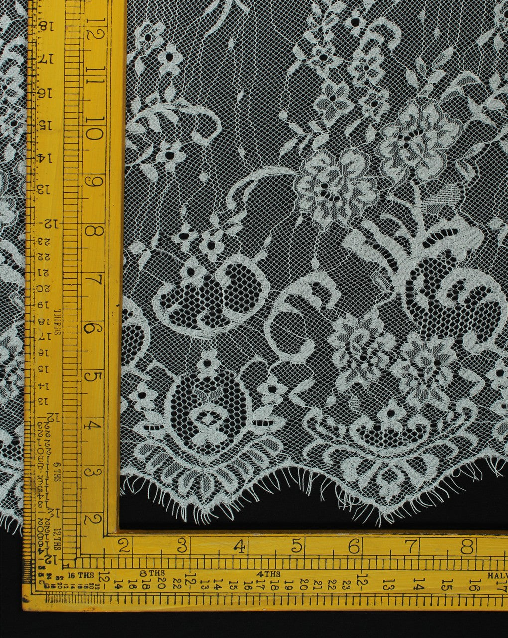Polyester Abstract Design 12 Lace Cut Work Fabric (RFD)