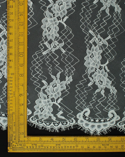 Polyester Floral Design 35 Lace Cut Work Fabric (RFD)